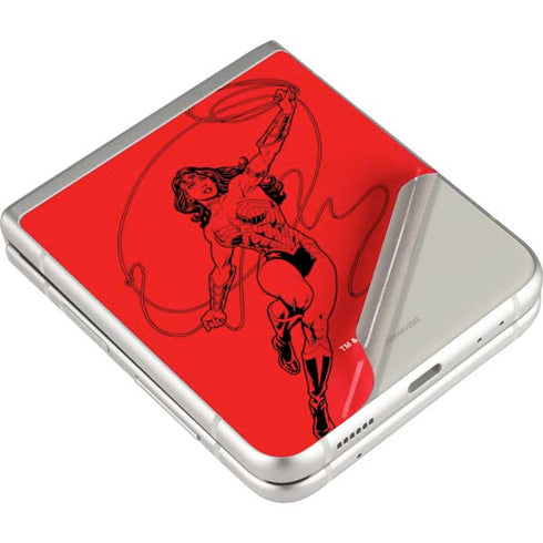 DC Comics Wonder Woman Comic Pop Galaxy Z Flip3 5G Skin